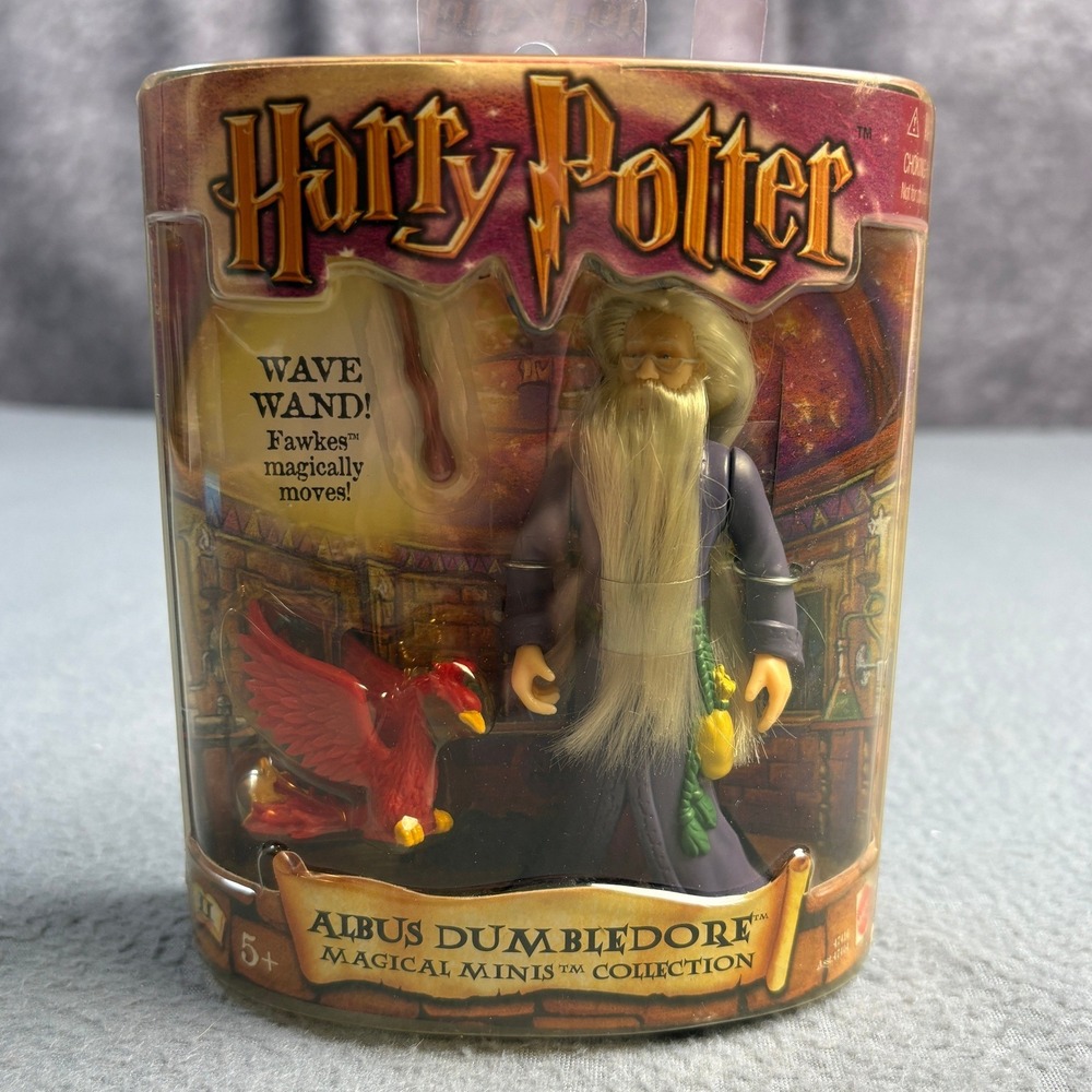 Mattel Harry Potter Magical Minis Albus Dumbledore & Fawkes Figure 2001 47416
